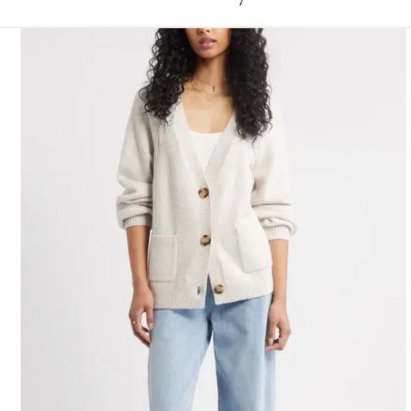 bp Sweaters - BP Relaxed Fit Cardigan - Beige Oatmeal Light Size XL brand new